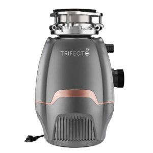 trifecte pro 3/4 hp garbage disposals with sound reduction,food waste coutinuous feed garbage disposal with power cord, dishwasher hook up