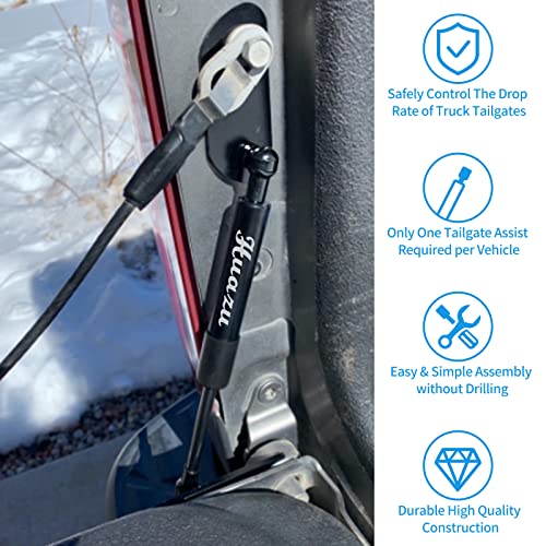 Huazu Tailgate Shock Assist for 2007-2019 Chevy Silverado GMC Sierra 1500 2500 3500 HD - Smoothly and Safely Lift and Lower Your Tailgate