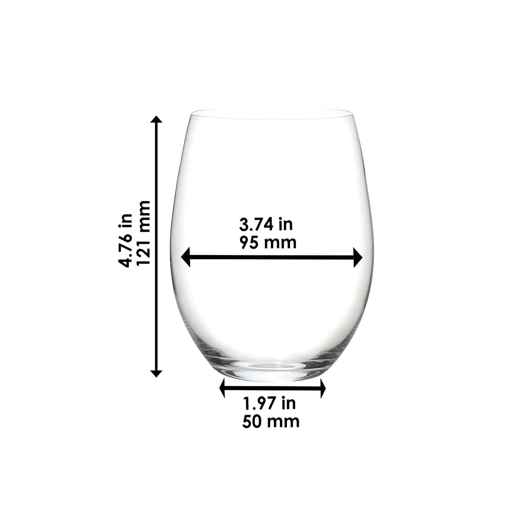 Riedel Personalized O Cabernet/Merlot Wine Tumblers, Set of 2 Custom Engraved Crystal Stemless Wine Glasses for Cabernet, Merlot, Bordeaux, St. Emilion and More