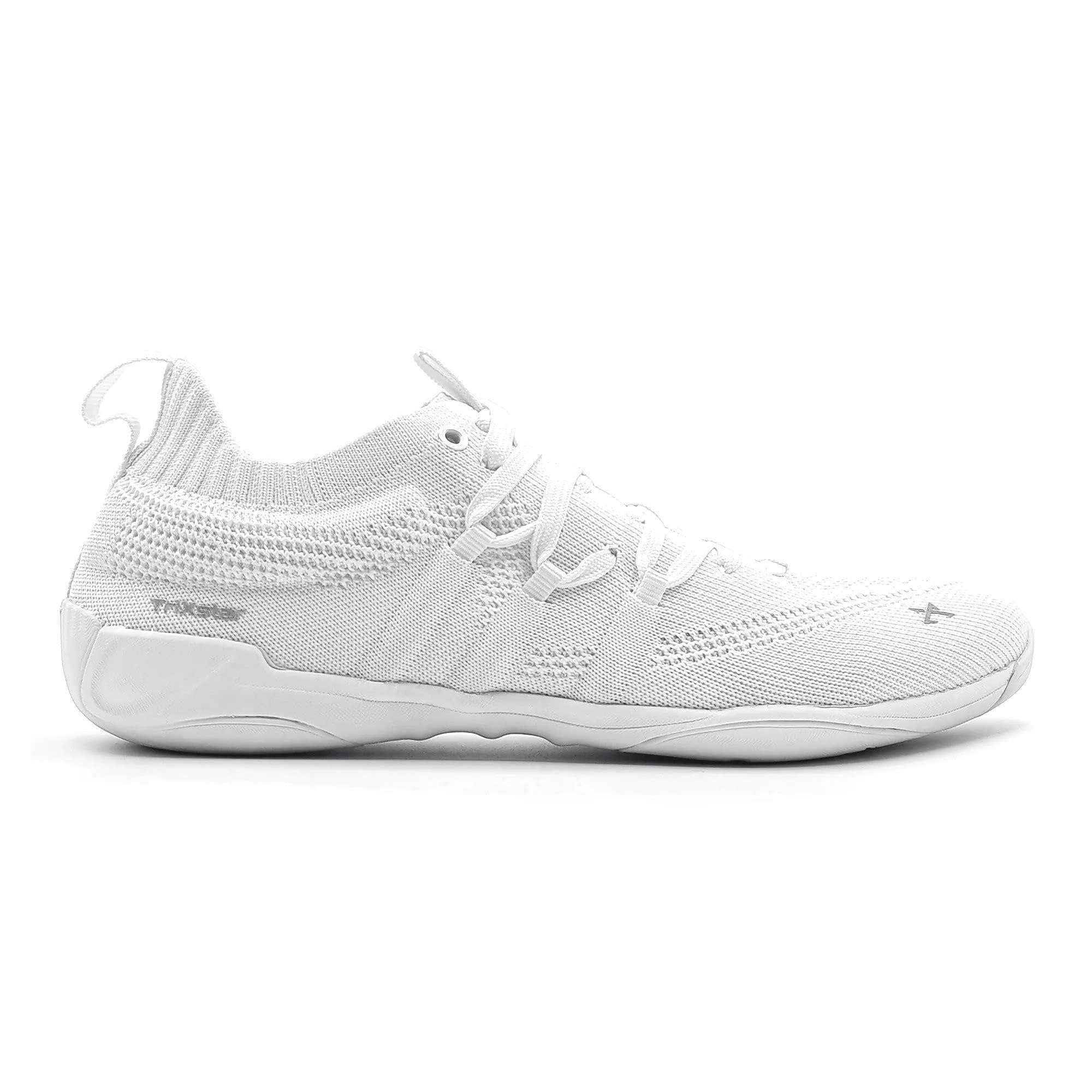 TriXstar Altair Unisex Premium Cheer Shoes, Cheerleading Sneakers Lightweight Lace Up Shoe for Men and Women, Superior Functional Design, White
