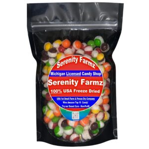 6 oz freeze dried candy eco puffz - michigan hand crafted small farm serenity farmz-packaging may vary