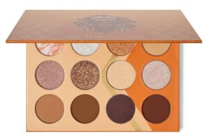 juvia's place the nubian earth - orange, browns, tans, shades of 12, white pressed eyeshadow palette, professional eye makeup, pigmented eyeshadow palette, cosmetic palette for eye color & shine