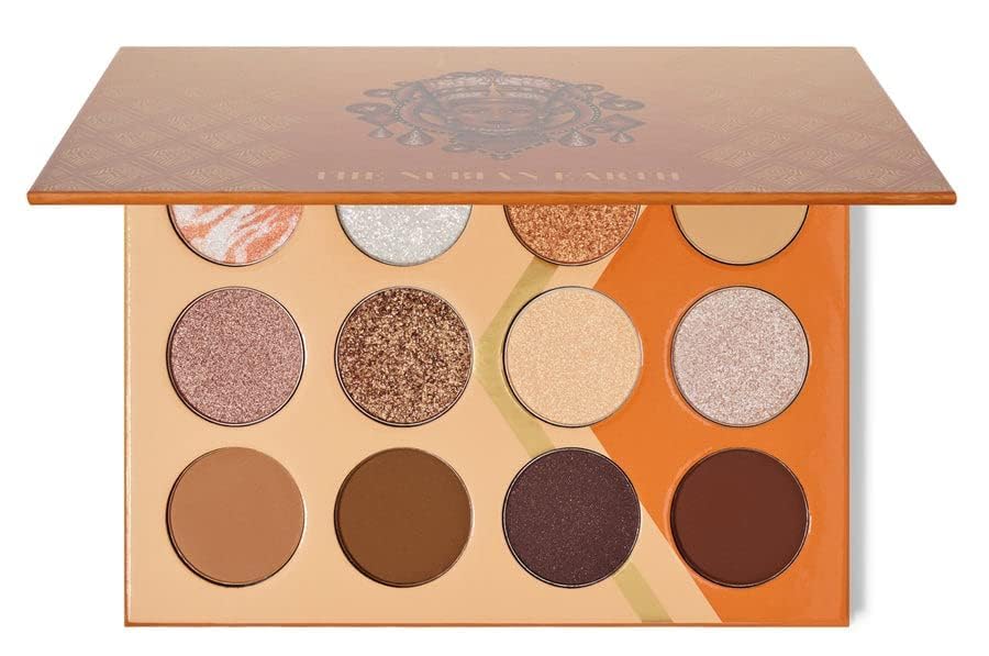 Juvia's Place The Nubian Earth - Orange, Browns, Tans, Shades of 12, White Pressed Eyeshadow Palette, Professional Eye Makeup, Pigmented Eyeshadow Palette, Cosmetic Palette for Eye Color & Shine