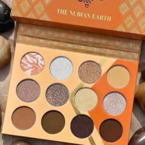 Juvia's Place The Nubian Earth - Orange, Browns, Tans, Shades of 12, White Pressed Eyeshadow Palette, Professional Eye Makeup, Pigmented Eyeshadow Palette, Cosmetic Palette for Eye Color & Shine