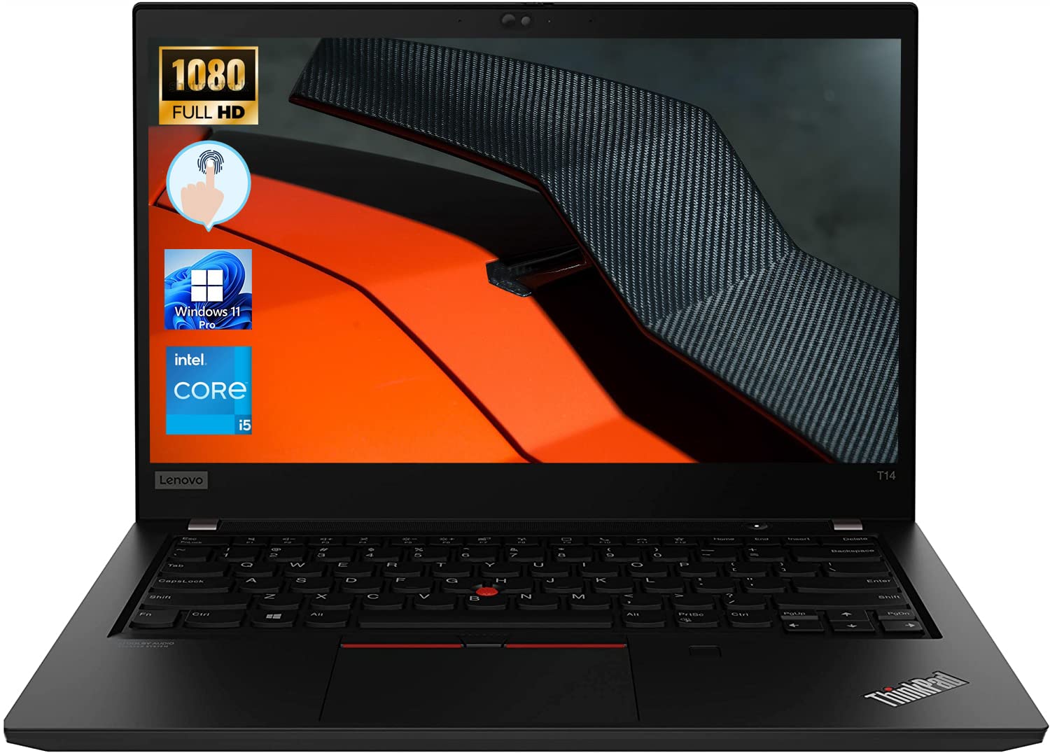 Lenovo ThinkPad T14 Business Laptop, 14" FHD IPS Display, Intel Core i5-1135G7, Windows 11 Pro, 16GB RAM, 512GB SSD, WiFi 6, HDMI, Fingerprint Reader, Backlit Keyboard, Long Battery Life, TDU