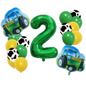 tractor theme birthday party decorations, farm animals 2nd birthday party supplies bouquet balloons