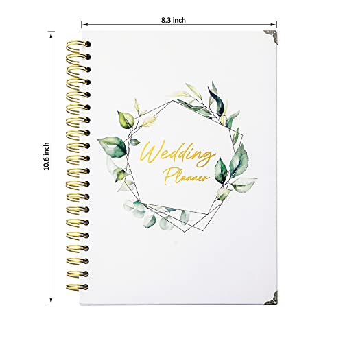 2024-2025 Complete 180 Pages Wedding Planner Book and Organizer for The Bride, Hardcover Wedding Planning Book, Engagement Gifts for Couples, Keep Your Wedding Organized