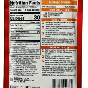 Air Fryer Seasoning Mix Bundle with 3 of McCormick's Buffalo Air Fryer Seasoning Mixes & 1 Bag for Leftovers. Delivers the Irresistible Flavor of Franks Red Hot on Chicken or French Fries!