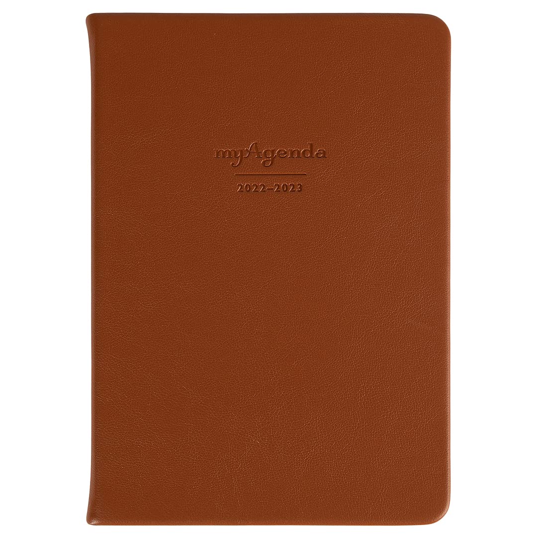 myAgenda Mini Day Planner 2023 Agenda (Runs through December 2023). 18 Months. Weekly View, Monthly View and Yearly. Back to School. Student Agenda (Chestnut)