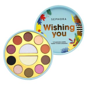 sephora collection wishing you 12 pan eyeshadow palette - easy-to-wear pigmented shades, powder