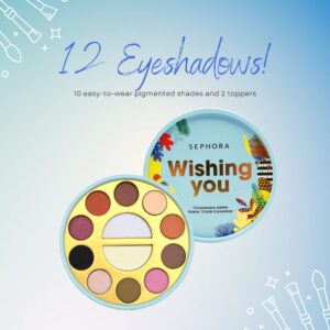 SEPHORA Collection Wishing You 12 Pan Eyeshadow Palette - Easy-to-wear Pigmented Shades, Powder