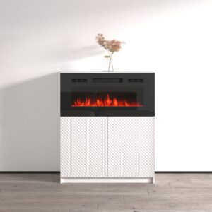 meble furniture carla 01 bl-ef electric fireplace sideboard