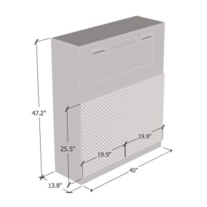 Meble Furniture Carla 01 BL-EF Electric Fireplace Sideboard