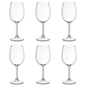 kx-ware classic acrylic all-purpose wine glasses, 19-ounce plastic stem wine glasses, set of 6 clear