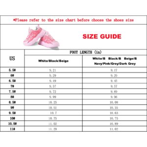 Hasina Women Walking Sneakers Casual Comfortable Breathable Lightweight Mesh Non Slip Fashion Shoes（Beige,10.5）