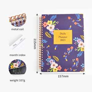 Daily Planner 2023,Daily Weekly Monthly Planner Yearly Agenda,Daily To Do List Notebook- Goal Agenda Foil Notebook Organizer for 2023,Students,College,Work,ADHD,Fitness,Productivity