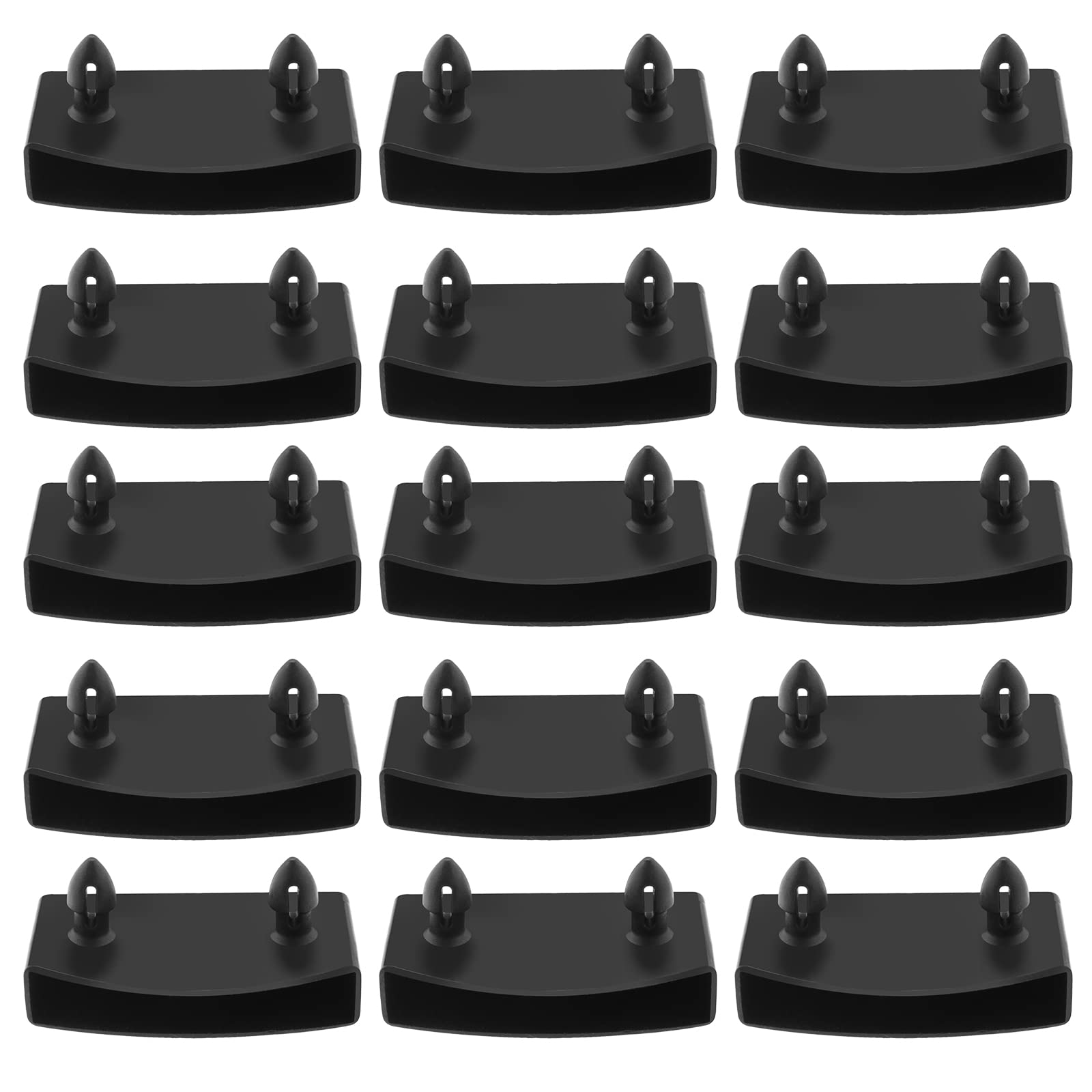 Micro Traders 50PCS Bed Slat End Caps Bundles Plastic Holders 2 Pins Sides Centre Ends Fixings for Securing Metal Beds Leather Beds Wooden Beds Sofa Beds Bunk Beds Black