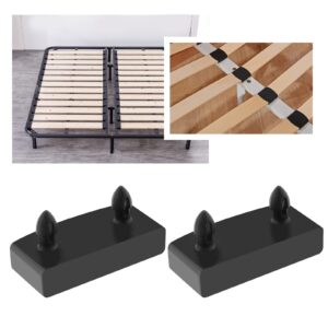 Micro Traders 50PCS Bed Slat End Caps Bundles Plastic Holders 2 Pins Sides Centre Ends Fixings for Securing Metal Beds Leather Beds Wooden Beds Sofa Beds Bunk Beds Black