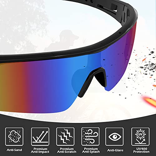 YENPK Tinted Safety Glasses Goggles for Men, Scratch & Impact Resistant Eyes Protection Protective Eyewear (6pack-multicolor)