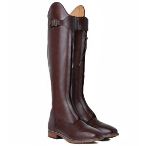 horze b vertigo canopus front zip tall boots - dark brown - 9.5