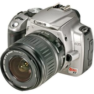 canon digital rebel xt dslr camera with ef-s 18-55mm f/3.5-5.6 lens (silver-old model) (renewed)