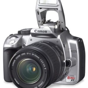 Canon Digital Rebel XT DSLR Camera with EF-S 18-55mm f/3.5-5.6 Lens (Silver-OLD MODEL) (Renewed)