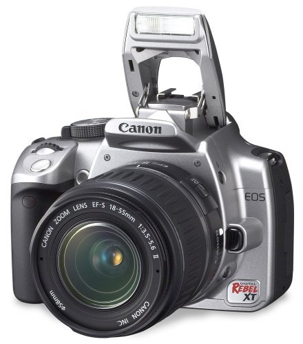 Canon Digital Rebel XT DSLR Camera with EF-S 18-55mm f/3.5-5.6 Lens (Silver-OLD MODEL) (Renewed)