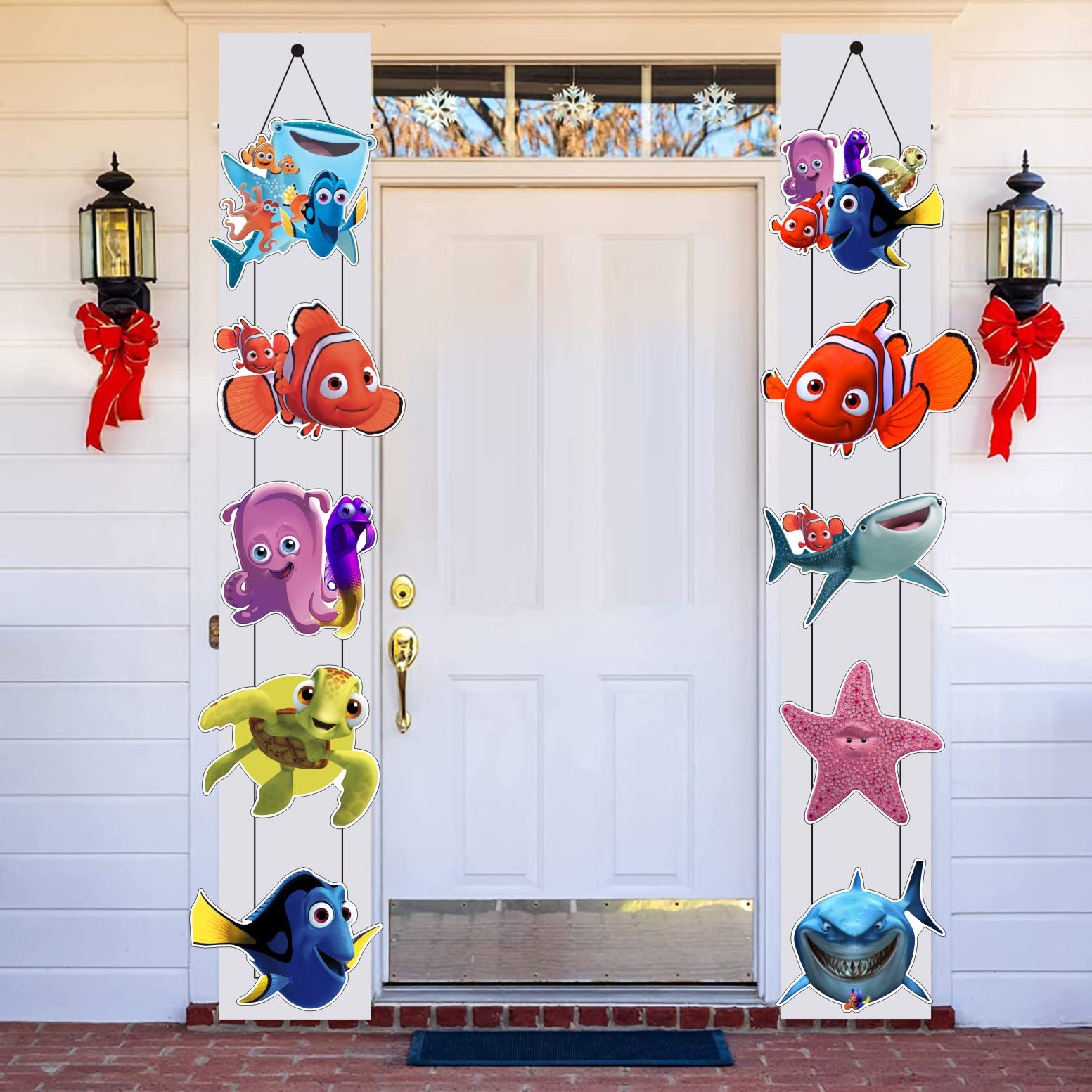 Finding Nemo Porch Sign Door Hanging Banner, Finding Dory Birthday Party Supplies for Finding Nemo Party Decorations