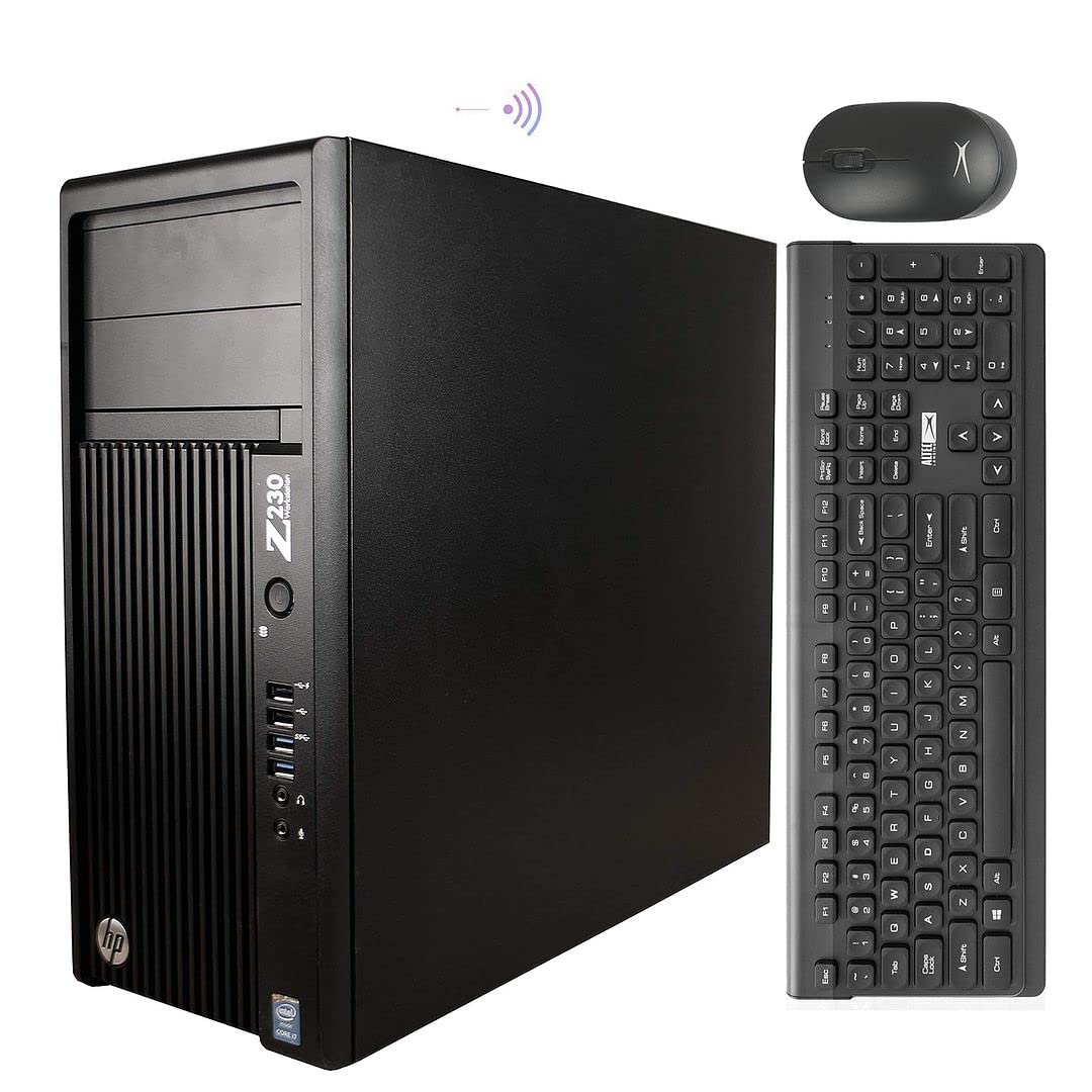 HP Tower Computer Z230 Workstation,i5 Refurbished PC,32GB Ram,2TB SSD + 3TB HDD,Built in WiFi Desktop,Windows 10,HDMI,DP,DVI,DVD,USB,4K Support,Wireless K&M +TJJ Mouse PAD(Renewed)