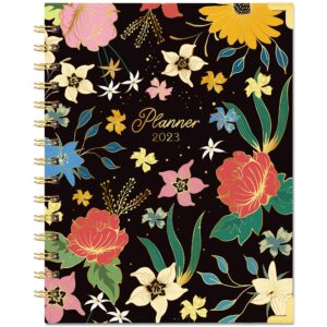 2023 planner - planner/calendar 2023, jan.2023 - dec.2023, 2023 planner weekly & monthly with tabs, 6.3" x 8.4", hardcover + back pocket + twin-wire binding, daily organizer - colorful floral