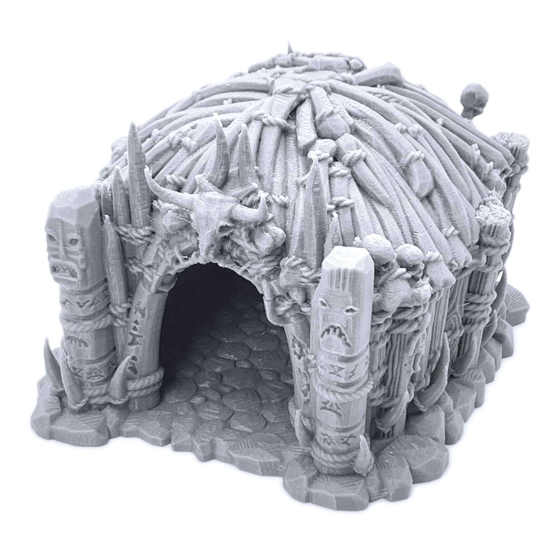 Shaman's Hut by Printable Scenery, 3D Printed Tabletop RPG Scenery and Wargame Terrain 28mm Miniatures