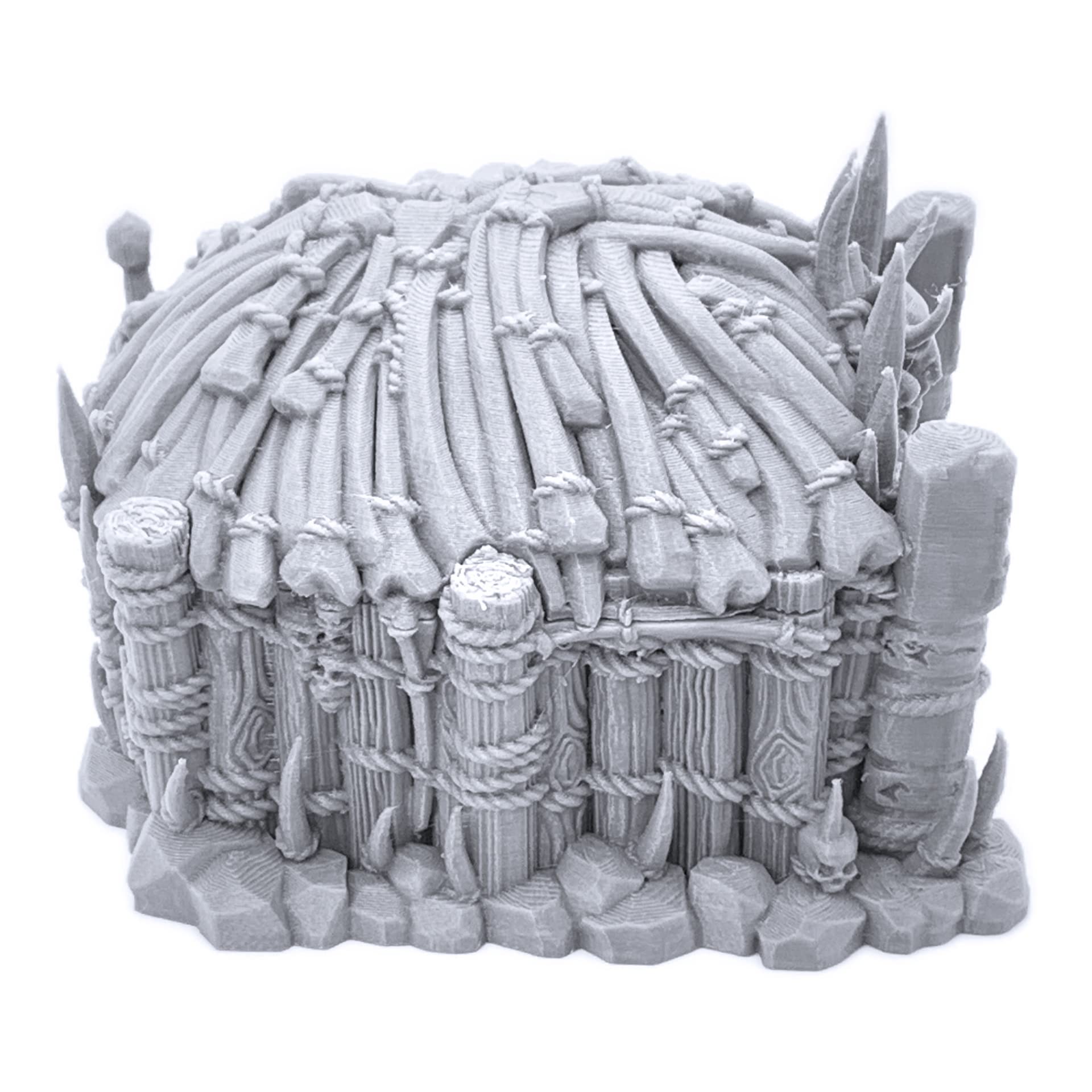 Shaman's Hut by Printable Scenery, 3D Printed Tabletop RPG Scenery and Wargame Terrain 28mm Miniatures