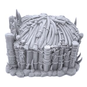 Shaman's Hut by Printable Scenery, 3D Printed Tabletop RPG Scenery and Wargame Terrain 28mm Miniatures