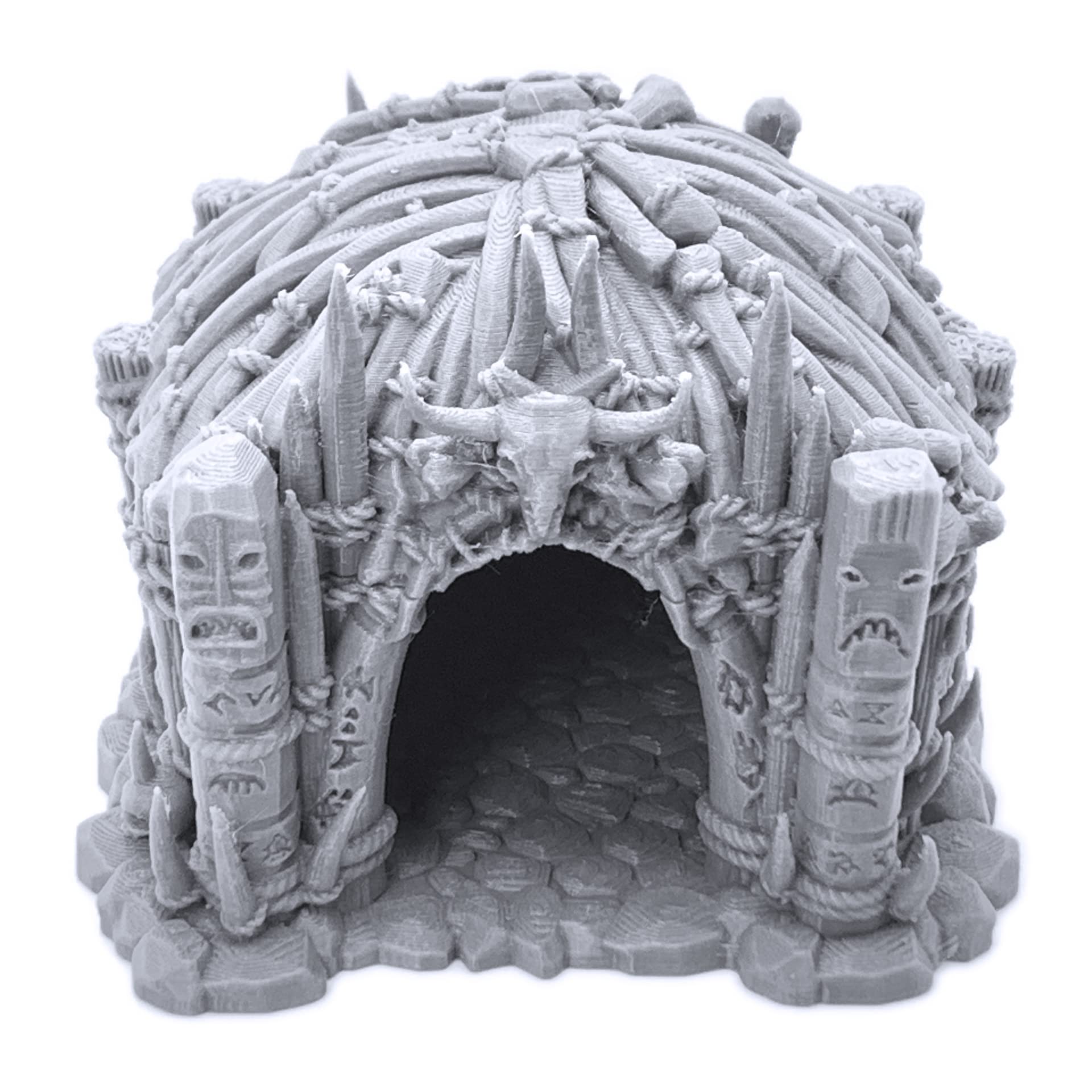 Shaman's Hut by Printable Scenery, 3D Printed Tabletop RPG Scenery and Wargame Terrain 28mm Miniatures