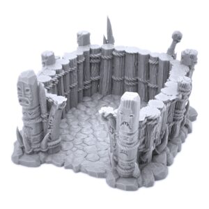 Shaman's Hut by Printable Scenery, 3D Printed Tabletop RPG Scenery and Wargame Terrain 28mm Miniatures