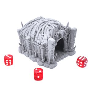 Shaman's Hut by Printable Scenery, 3D Printed Tabletop RPG Scenery and Wargame Terrain 28mm Miniatures