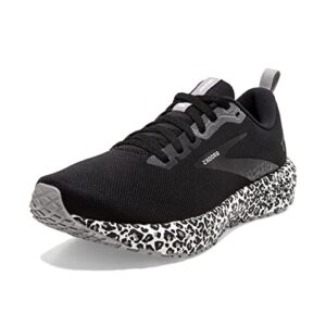 brooks women’s revel 6 neutral running shoe - white/black/alloy - 9.5 medium