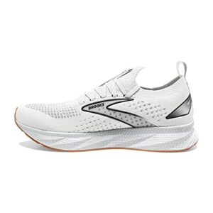 Brooks Women’s Levitate Stealthfit 6 Neutral Running Shoe - White/Bran - 7 Medium