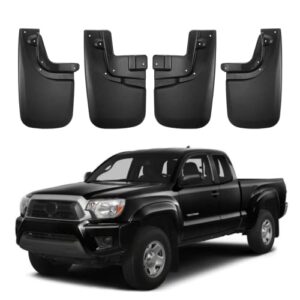 bdfhyk mud flaps splash guards 4pcs front & rear side mud guards compatible for 2005-2015 toyota tacoma with fender flares