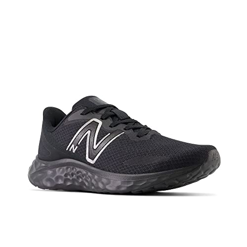 New Balance Women's Fresh Foam Arishi V4 Slip-Resistant Running Shoe, Black/Black Metallic/Black, 10