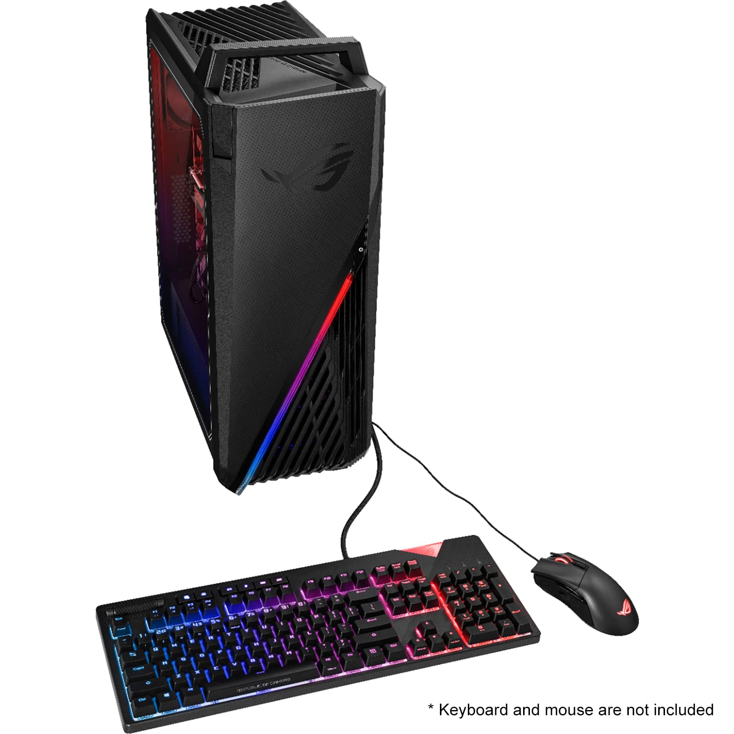 ASUS ROG Strix Gaming Desktop, Intel Core i7-11700KF Processor, NVIDIA GeForce RTX 3080, 32GB DDR4 RAM, 1TB SSD + 2TB HDD, Wi-Fi 6, USB Type-C, HDMI, DisplayPort, Windows 11 Home, Black