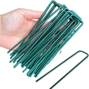 Garden Stakes Ground Staples Landscape Securing Anchor Pegs Gardening Pins Spikes for Lawn Farm Weed Barrier Grass Fabric 10 PCS