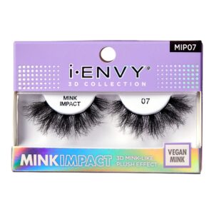 i-envy false lashes 3d mink-like plush impact natural to dramatic vegan eyelashes