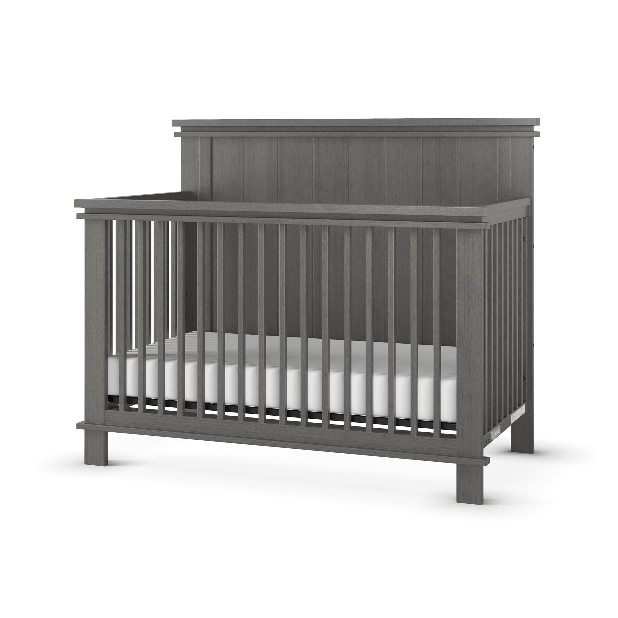 Child Craft Denman 4-in-1 Convertible Crib, Baby Crib Converts to Day Bed, Toddler Bed and Full Size Bed, 3 Adjustable Mattress Positions, Non-Toxic, Baby Safe Finish (Midnight Gray)