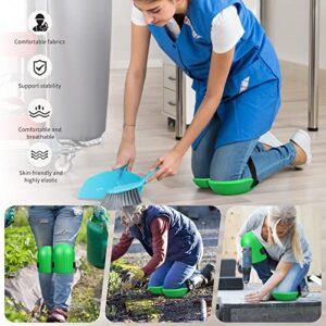 HGHDBT [3 in 1 Knee Pads for Work - Green Knee Pads for Men Construction Knee Pads for Women Working on Floors Garden Knee Pads for Gardening and Housework Knee Protector EVA Foam Knee Cushion