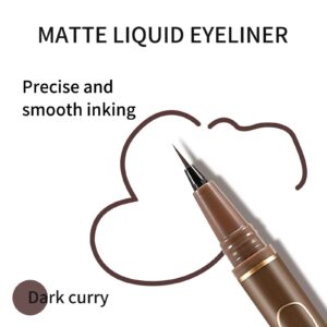 Boobeen Eyeliner Liquid Liner, Black Eyeliner Pen Waterproof with Felt Tip, Ink Liner Eye Liner Long Lasting, Quick Drying