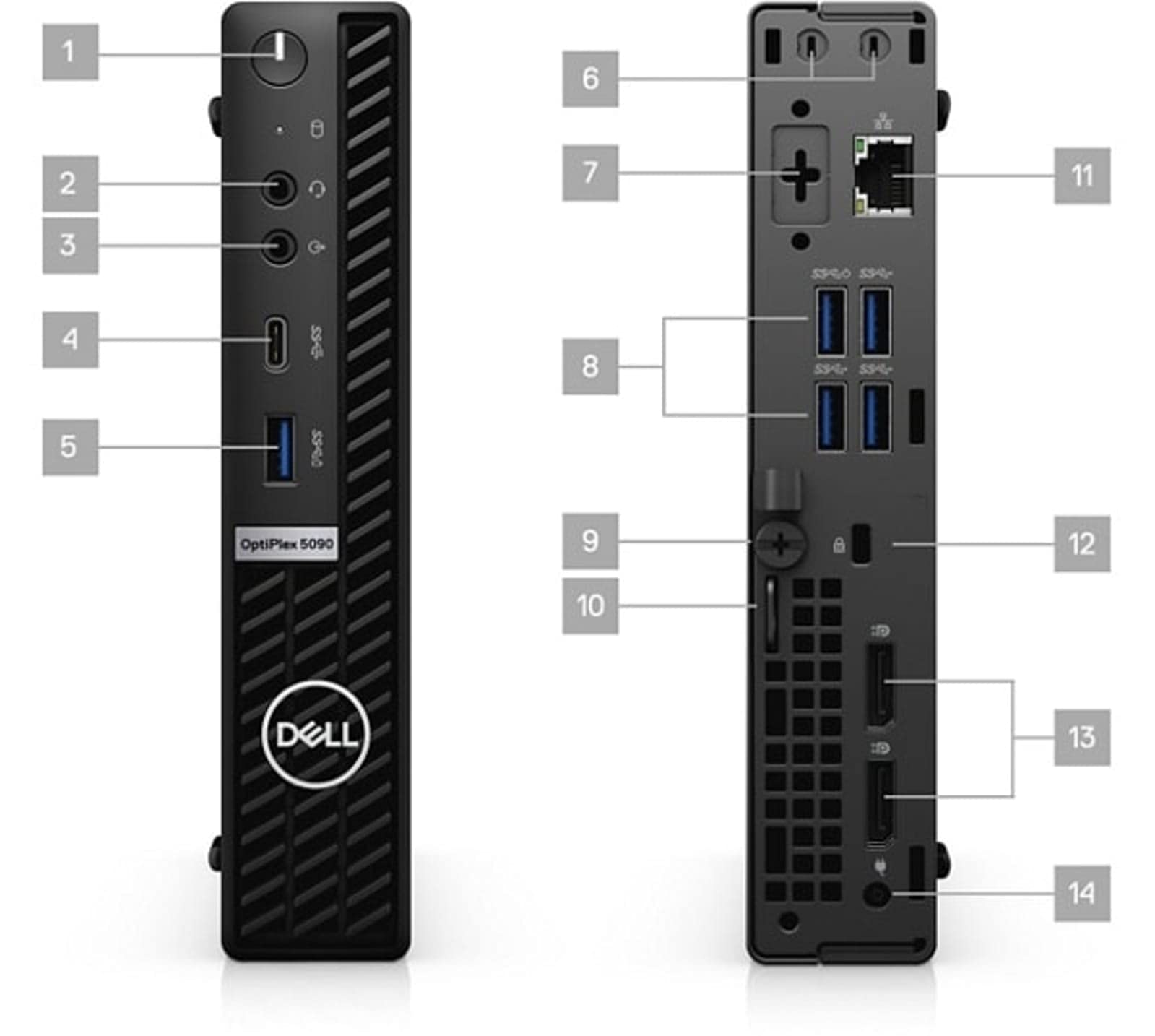 Dell Optiplex 5000 5090 Micro Tower Desktop (2021) | Core i7-512GB SSD - 16GB RAM | 8 Cores @ 4.5 GHz - 10th Gen CPU Win 10 Pro