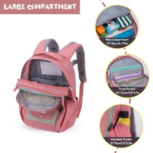 MOUNTAINTOP Kids Backpack for Boys Girls Kindergarten Preschool Water-resistant Children Backpacks, Pink