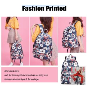 YYDCBA Women 15" Casual Backpack Floral Printed Backpack Lightweight Waterproof,Multipurpose/Travel/Work