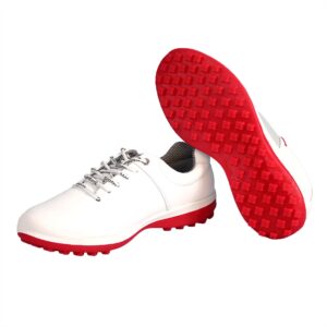 LIPPAN Professional Golf Shoes for Womens Outdoor Spikeless Golf Sneakers Non -Slip Comfortable Lightweight,White,4.5